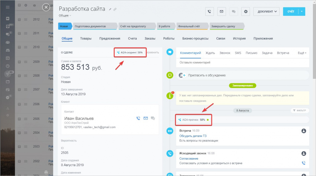 Искусственный интеллект в CRM